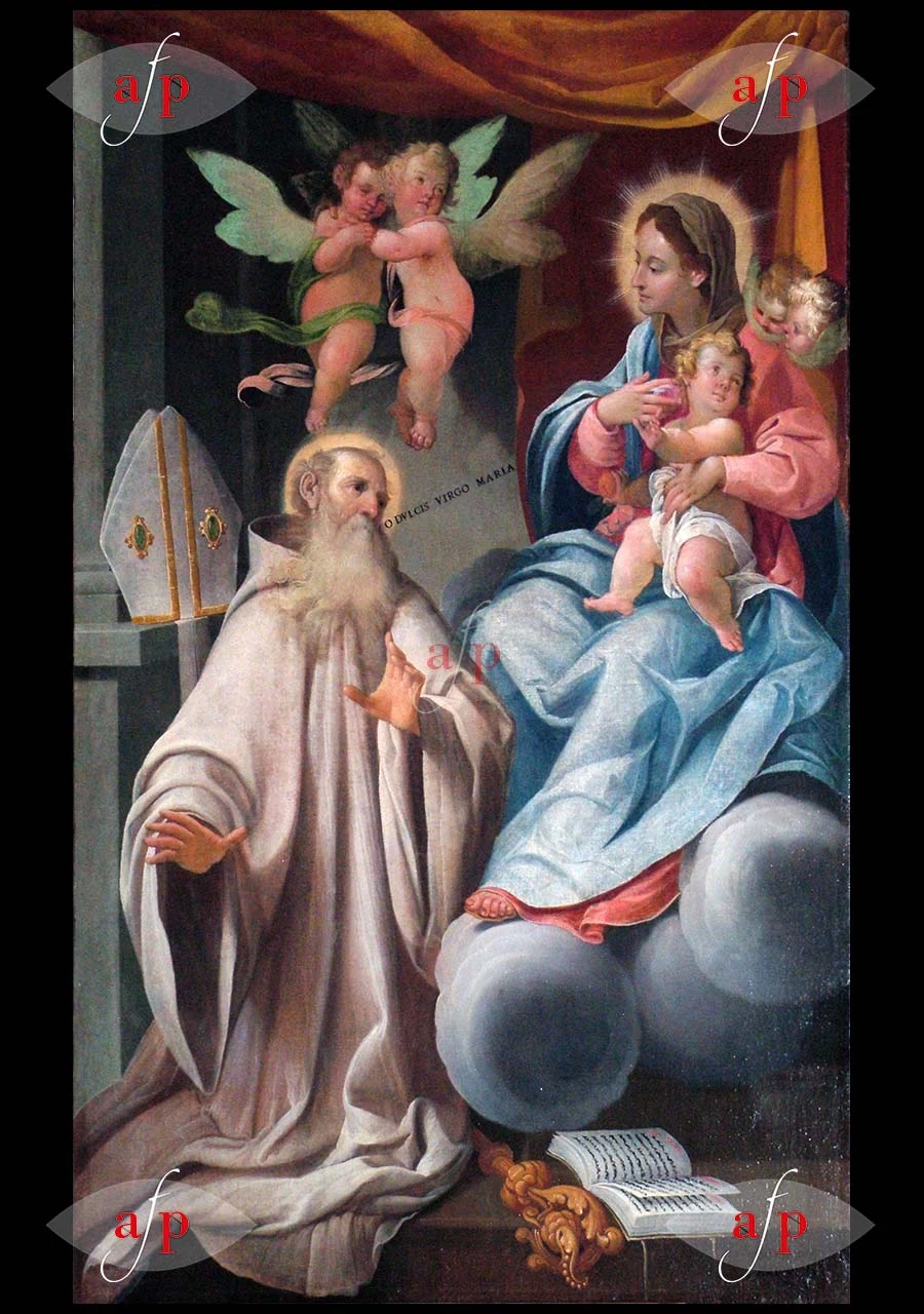  43-Madonna col Bambino e san bernardo abate-